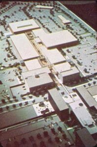 Circa 1969 - Model of Central City Mall and downtown Civic Center (SB Redevelopment Agency)