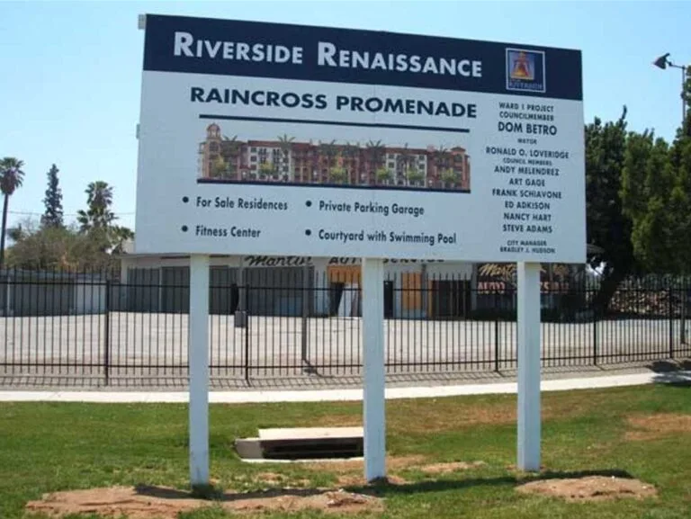 2007 - Signage at Market and First streets announcing Raincross Promenade (RXSQ)