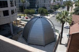 May 2009 - The dome for Regency Tower awaits a lift to the top (RXSQ)