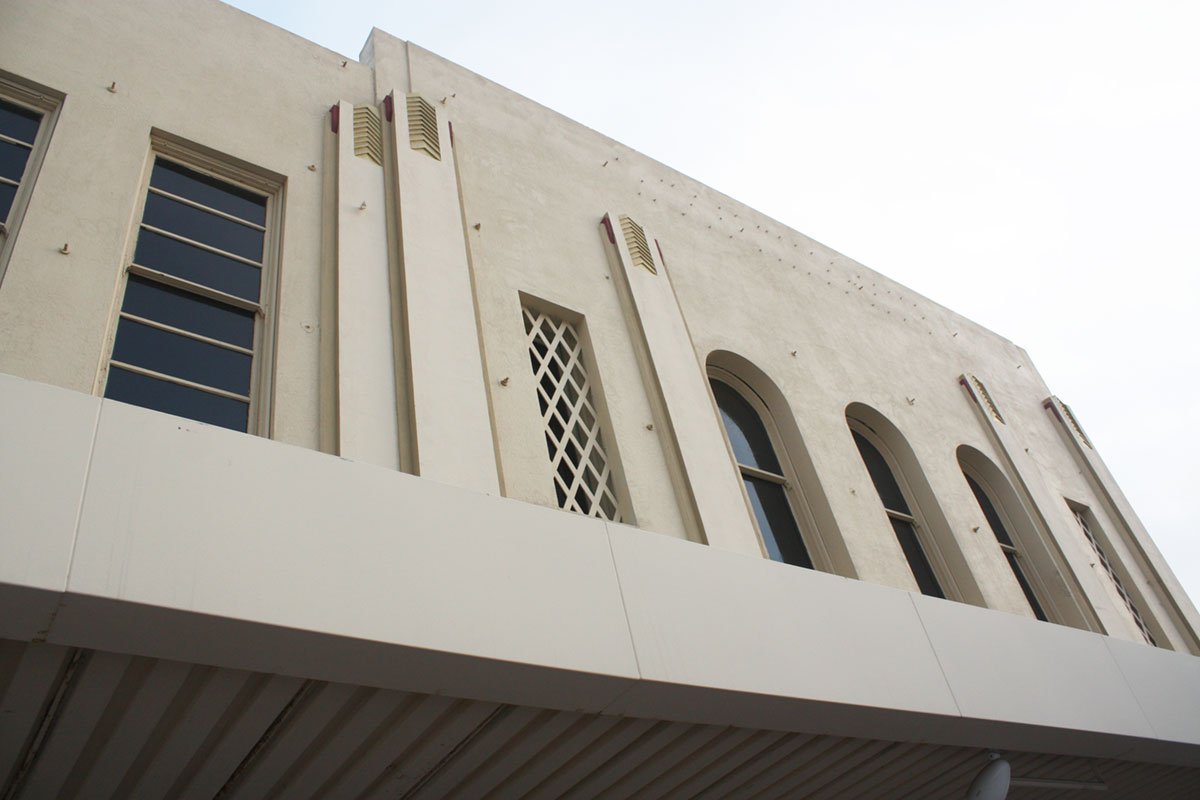 Nov. 2011 - 1930s-era facade for the former Westbrook's at 3750 Main Street (RXSQ)