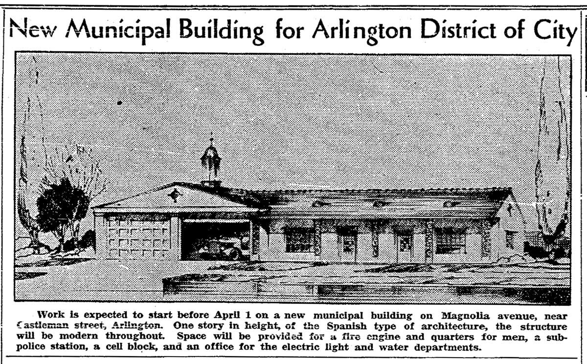 1938 - Arlington Municipal Building located at 9423 Magnolia Avenue in Riverside (Riverside Press-Enterprise)