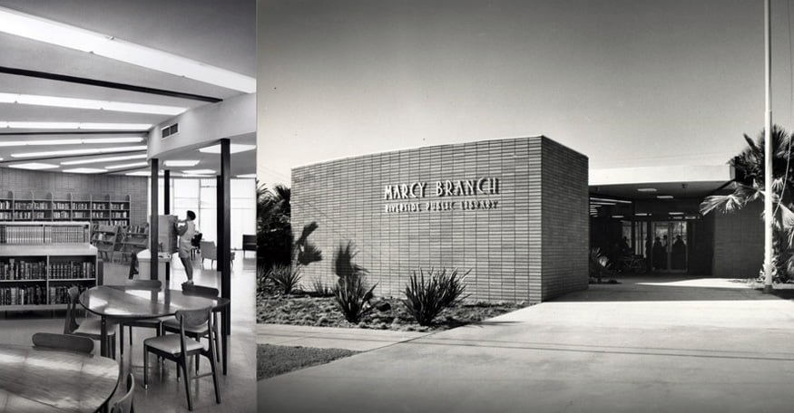 Circa 1958 - Original Marcy Branch Library on Central Avenue (Ruhnau Clarke Architects)