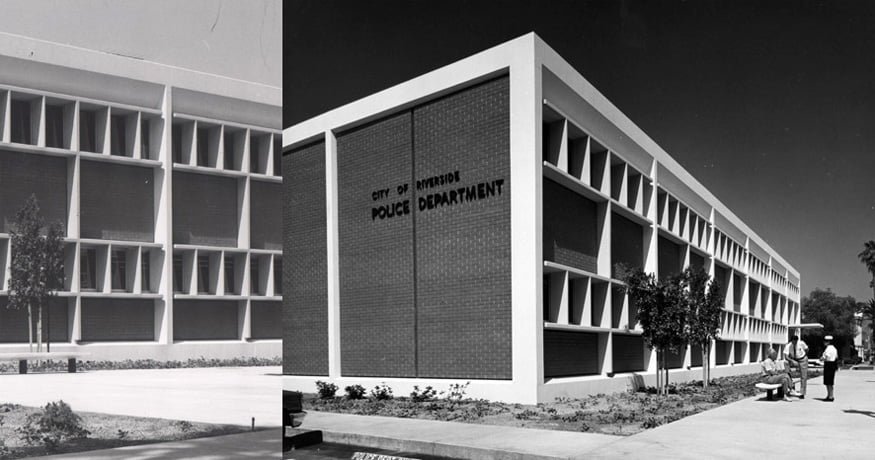 Circa 1965 - Riverside Police / Public Safety Building (Ruhnau Clarke Architects)