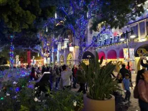 December 2025 – Mission Inn and the Festival of Lights on the pedestrian mall in downtown Riverside (RXSQ)