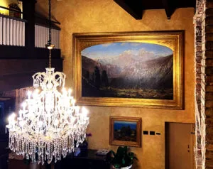 "California Alps" hangs in the main lobby of the Mission Inn (Mission
Inn Museum)