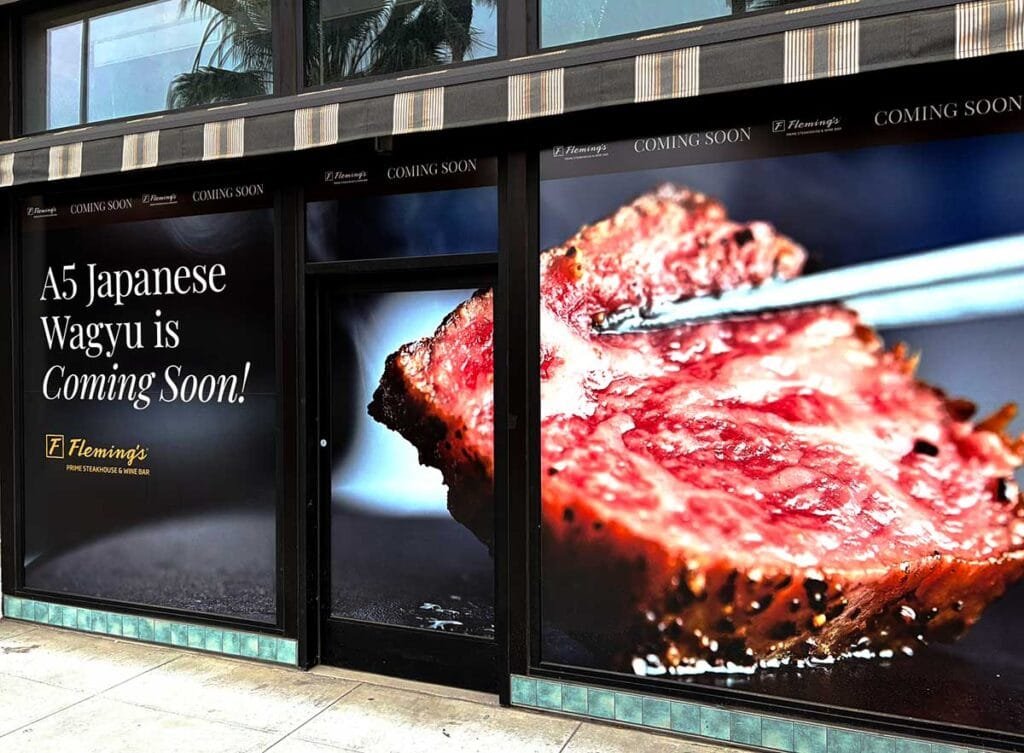 2026 - Fleming's "Coming Soon" in downtown Riverside
